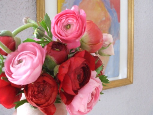 Pink and Red Ranunculas Bouquet