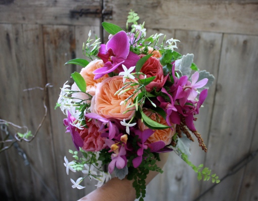 Another view of the bride's bouquet