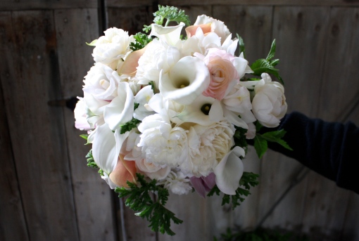 Bridal Bouquet in ivories and blush